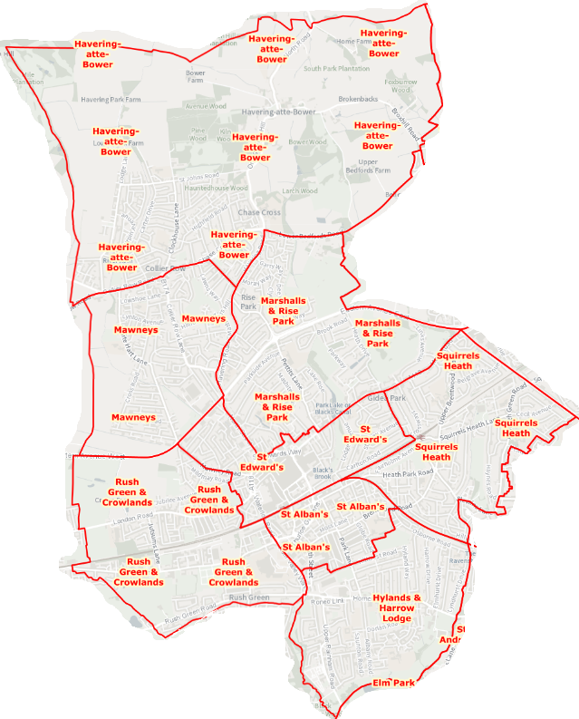 Romford Map